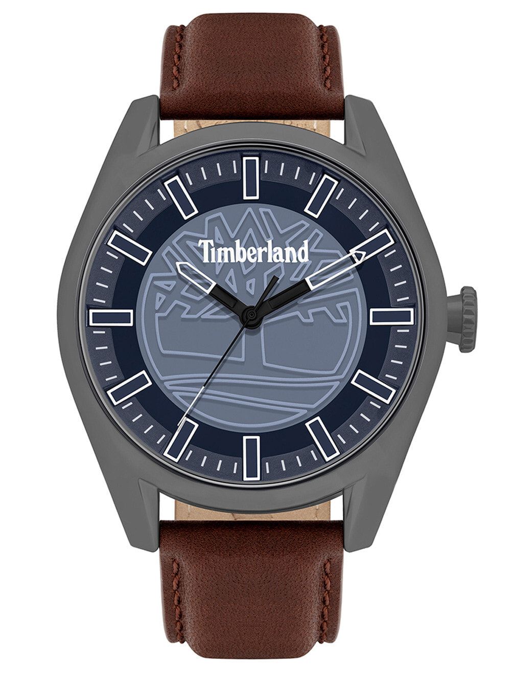 Мужские наручные часы с коричневым кожаным ремешком  Timberland TBL16005JYU.03 Ashfield Mens 46mm 5ATM