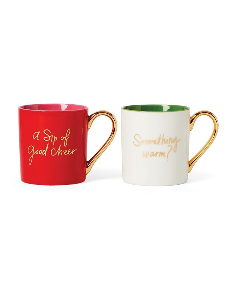 Kate Spade be Jolly Color 2-Piece Mug Set