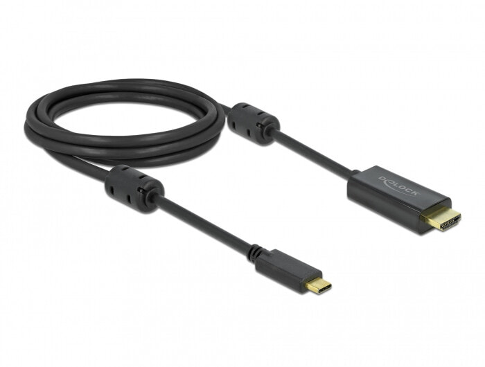 DeLOCK 85970 видео кабель адаптер 2 m USB Type-C HDMI Черный