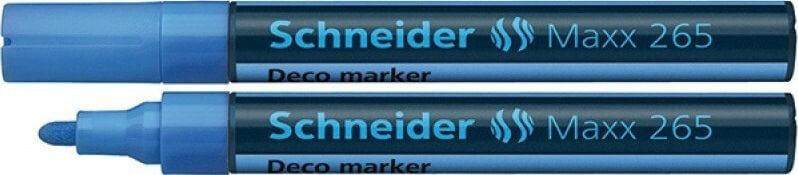 Набор фломастеров для рисования Schneider Marker kredowy SCHNEIDER Maxx 265 Deco, okrągły, 2-3mm, zawieszka, jasnoniebieski