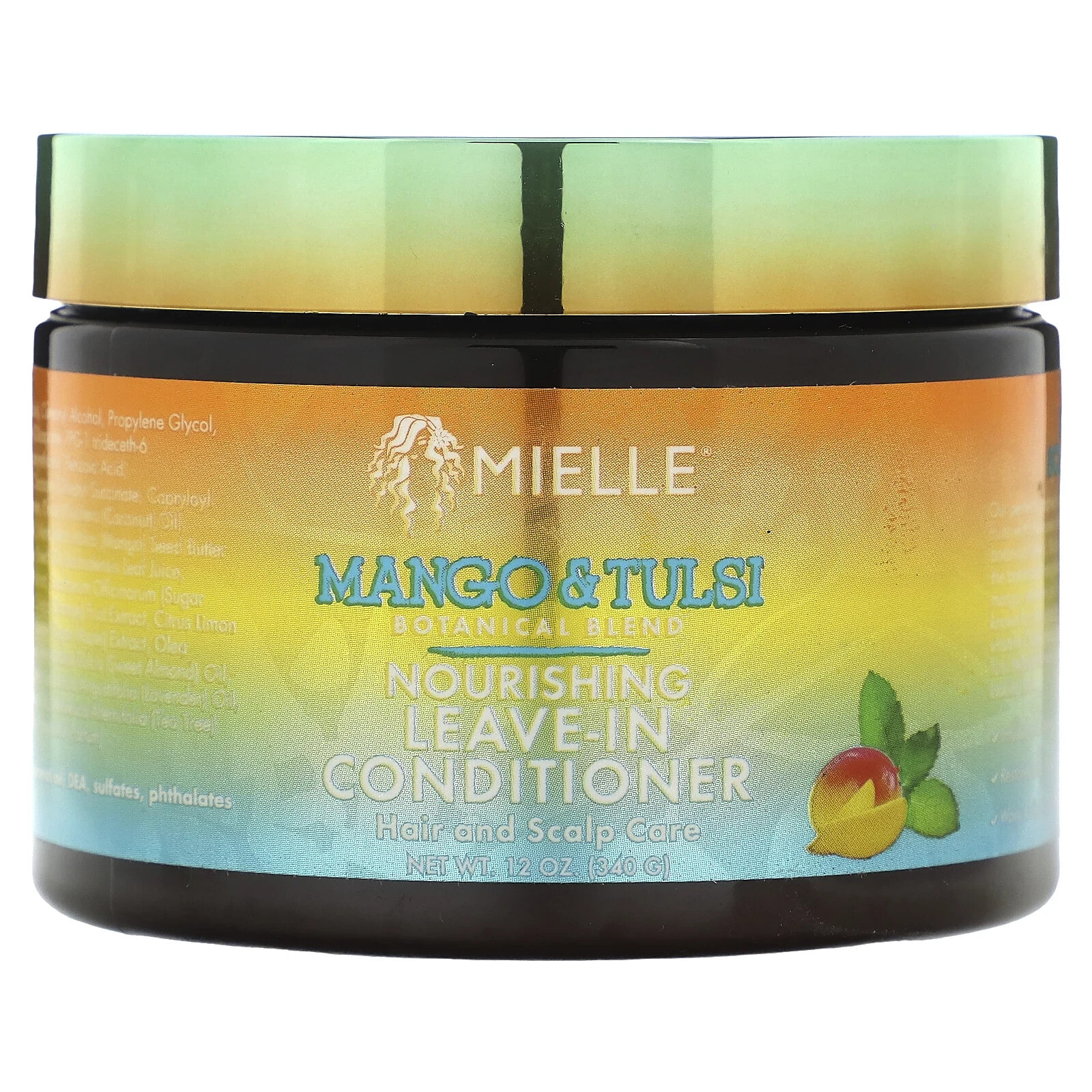 Mielle, Nourishing Leave-In Conditioner, Mango & Tulsi, Botanical Blend, 12 oz (340 g)