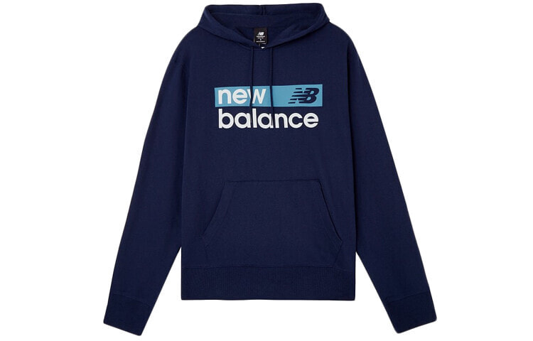 New Balance 字母logo连帽套头卫衣 男款 藏青色 / Толстовка New Balance MT03902-PGM