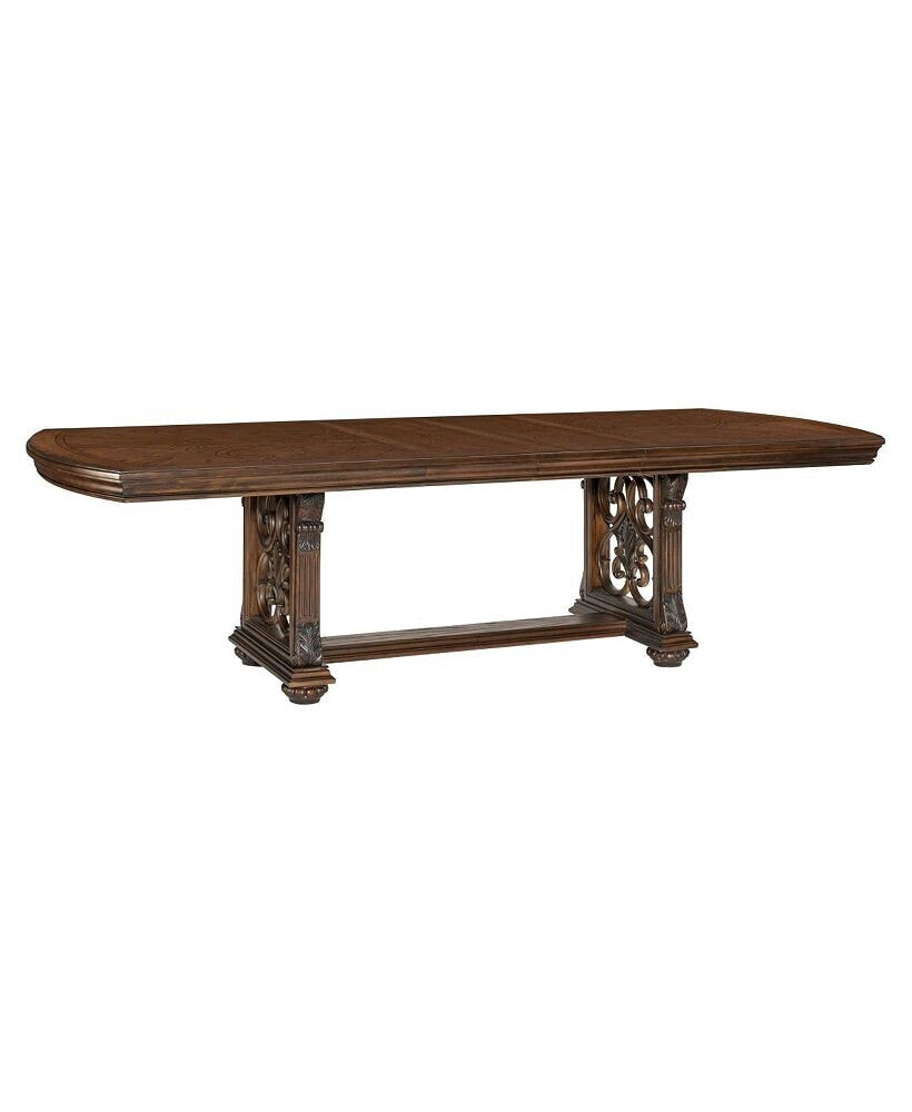 Simplie Fun traditional Formal Dining Room Furniture 1pc Table with Separate Extension Leaf Classic Route