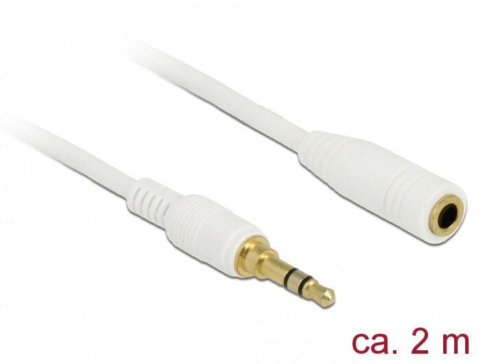 DeLOCK 85579 аудио кабель 2 m 3,5 мм Белый