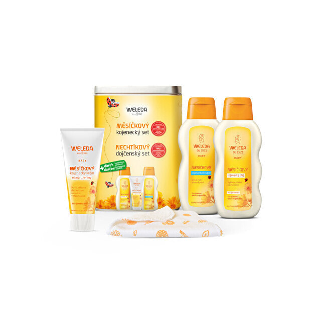 Weleda Baby Calendula Set Набор: Детский крем с календулой 75 мл + Детская гель для купания с календулой 200 мл + Детское масло с календулой 200 мл