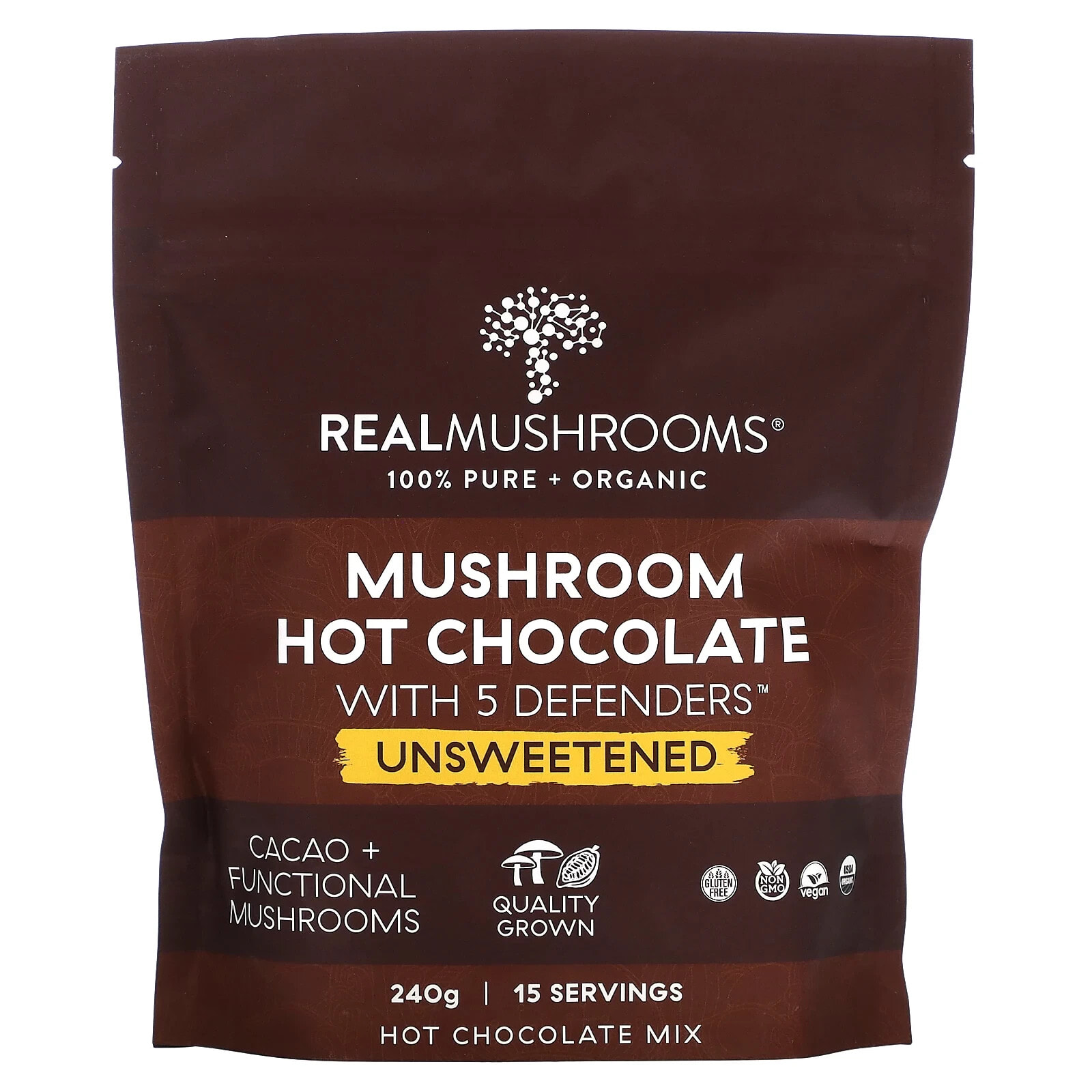 Mushroom Hot Chocolate with 5 Defenders, 240 g