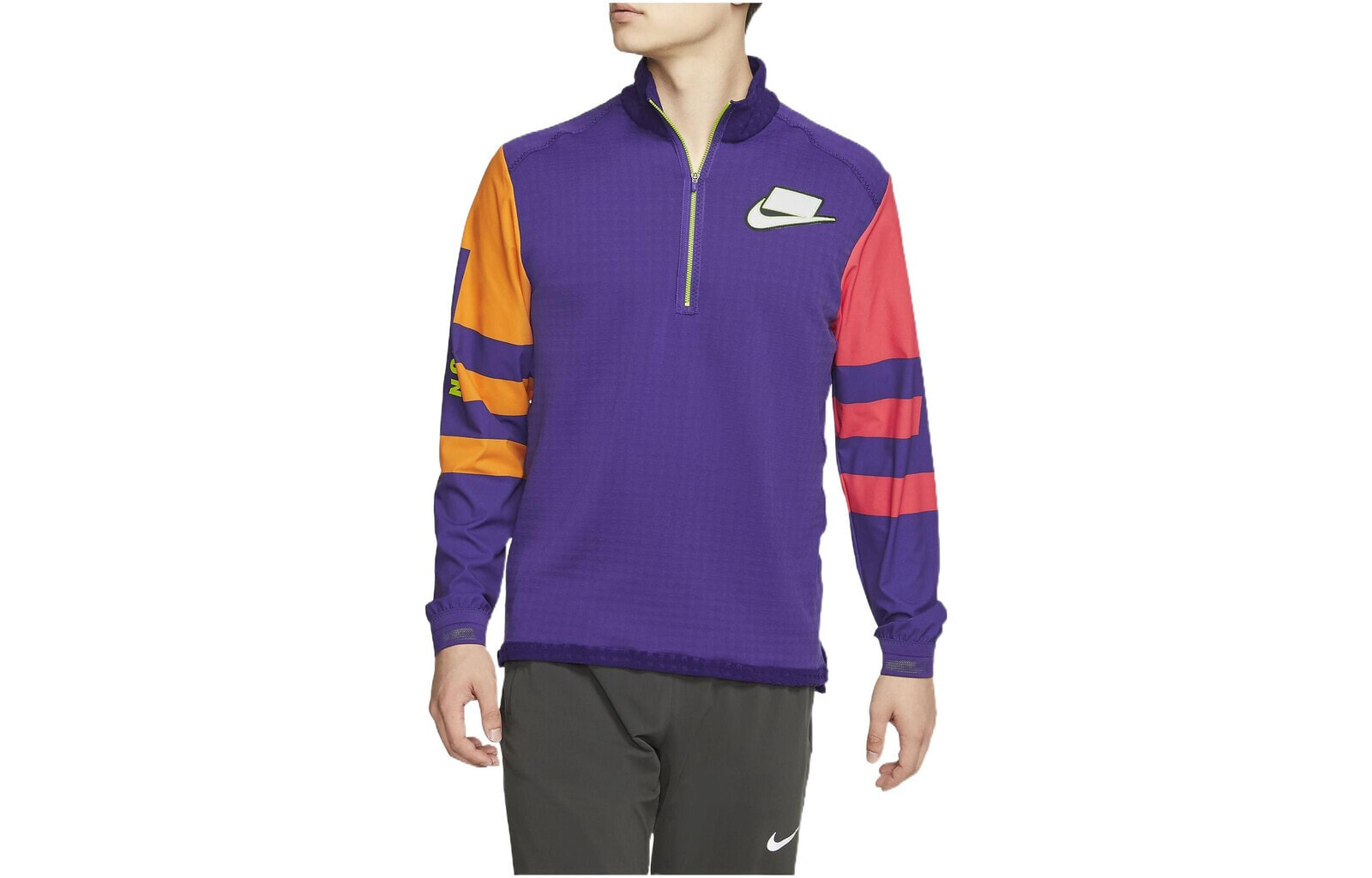 Nike Wild Run 胸口小标长袖Polo衫跑步上衣 男款 紫色 / Поло Nike Wild Run BV5604-547