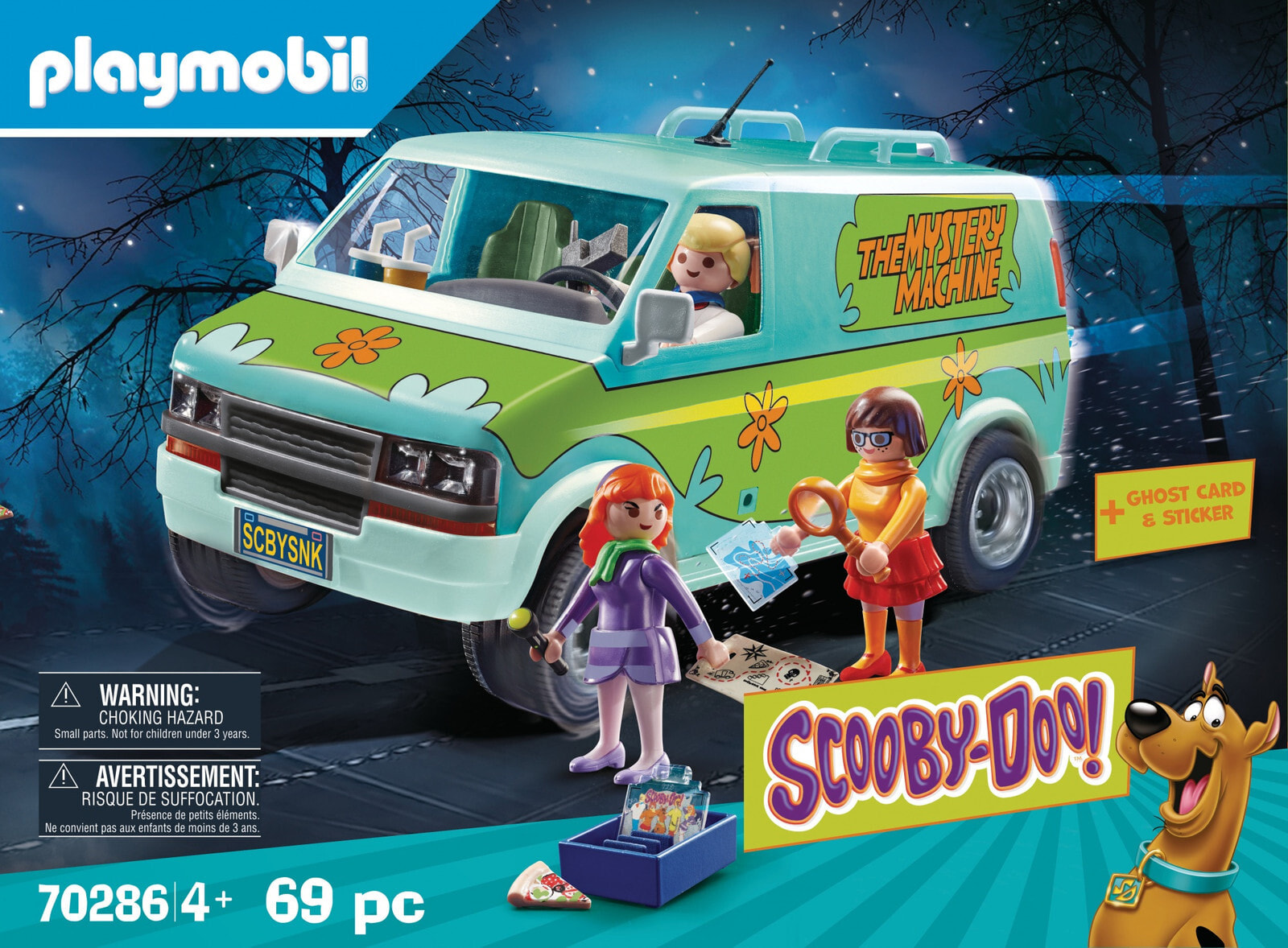 Набор с элементами конструктора Playmobil SCOOBY-DOO! 70286 Таинственная машина  Скуби Ду — купить недорого с доставкой, 588134