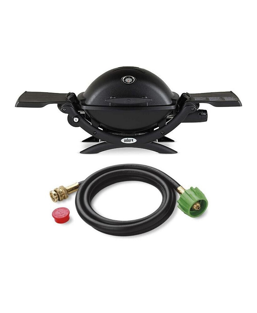 Weber q 1200 Gas Grill (Black) And Adapter Hose
