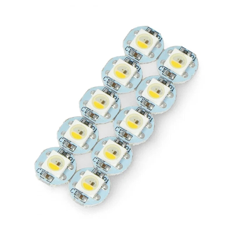 NeoPixel RGBW Mini Button PCB - SK6812 - addressable LEDs - 10pcs. - Adafruit 4776