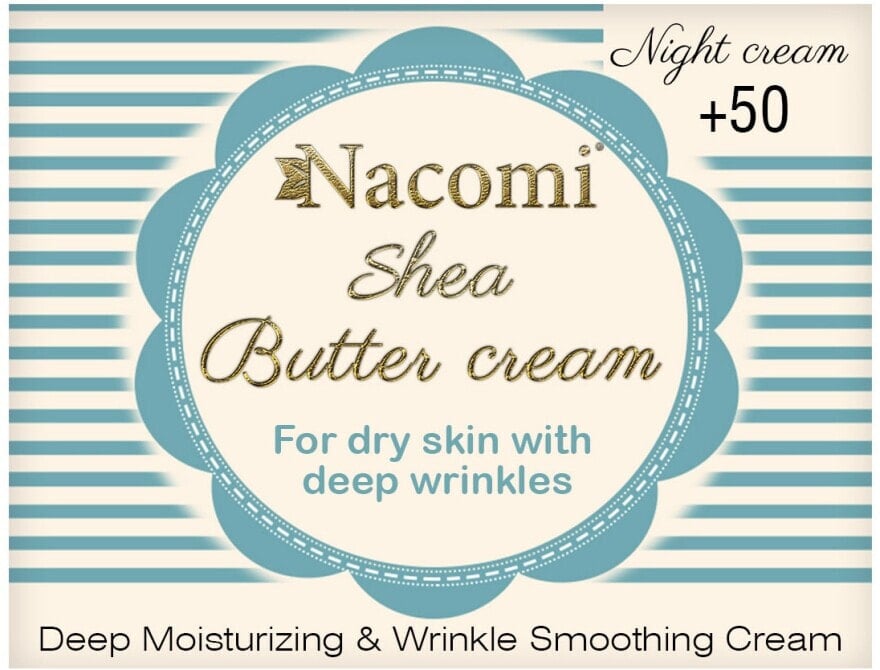 Tief feuchtigkeitsspendende und glättende Anti-Falten Nachtcreme mit Sheabutter - Nacomi Shea Cream 50+