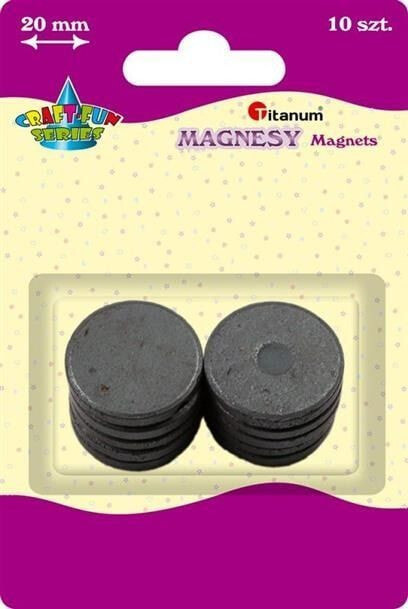 Titanum Magnesy okrągłe, średnica 20 mm, 10szt, CRAFT-FUN