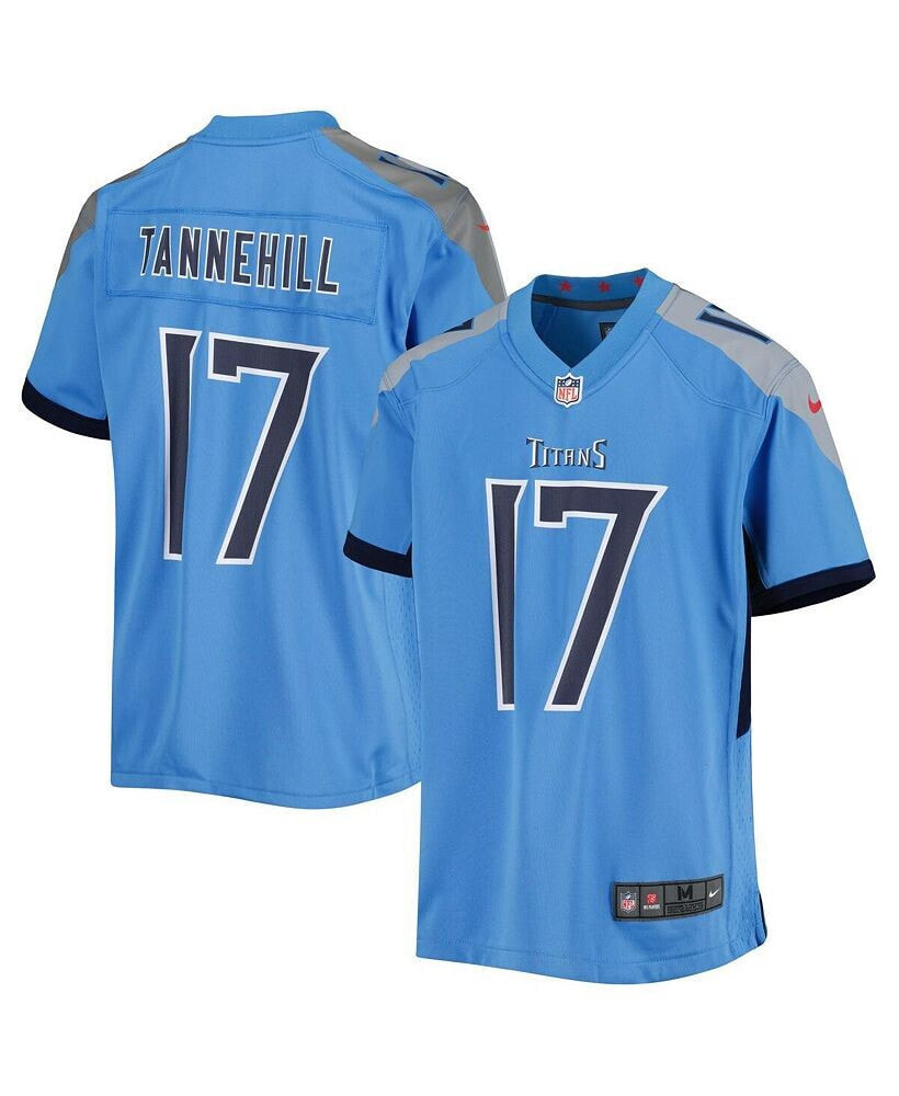 Nike boys Youth Ryan Tannehill Light Blue Tennessee Titans Game Jersey