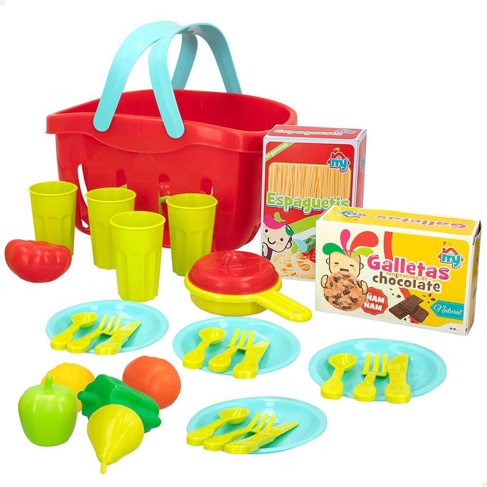 COLORBABY Basket With Toy And Makeup Food 33 Pcs My Home