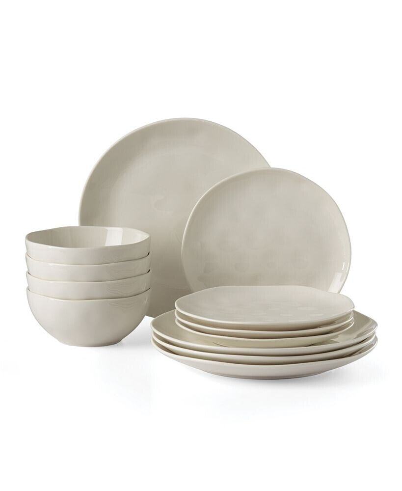 Lenox bay Colors Solid 12 Piece Dinnerware Set, Service for 4