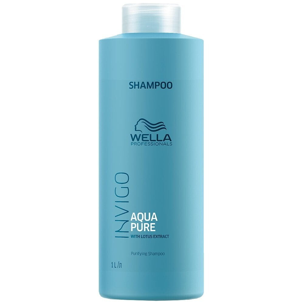 Wella Invigo Aqua Pure Shampoo Очищающий шампунь с экстрактом лотоса, для всех типов волос 1000 мл