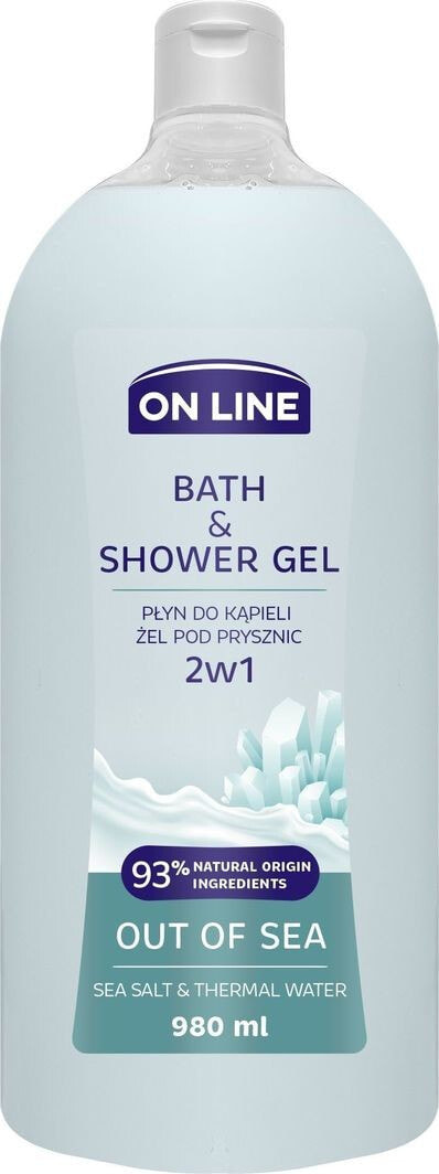 On Line  Out Of Sea Bath & Shower Gel Гель для душа и ванны с морской солью и термальной водой 980 мл