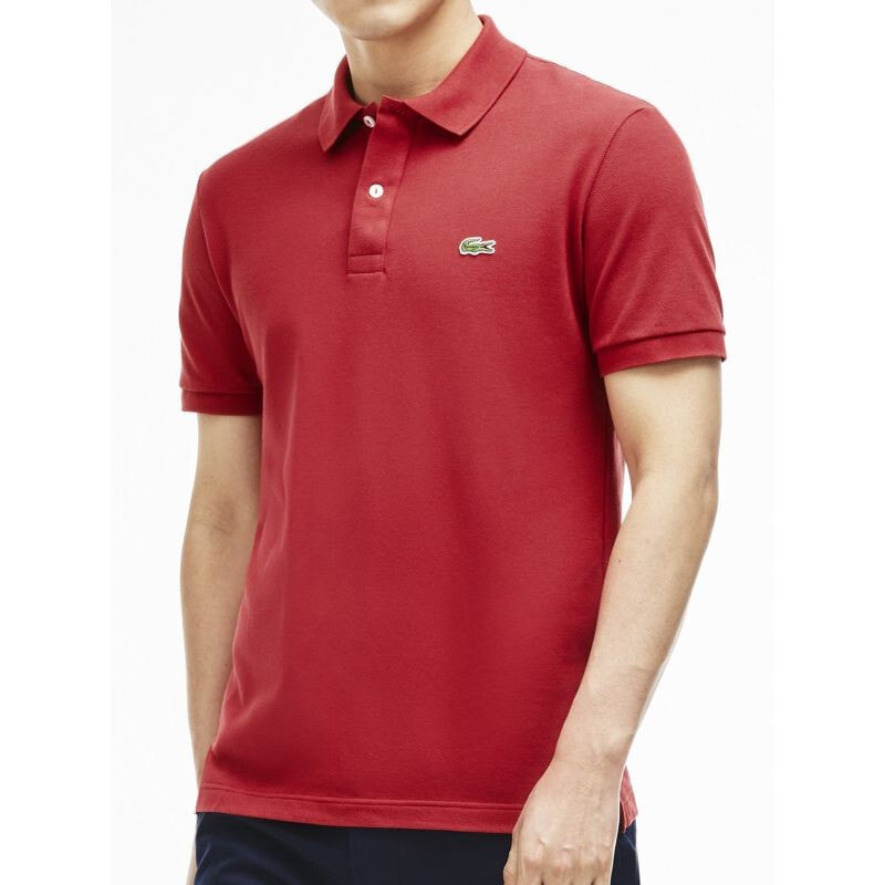 Мужская футболка-поло повседневная красная с логотипом  Lacoste M PH401200-XXB