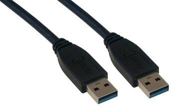 MCL MC923AA-3M/N - 3 m - USB A - USB A - Male/Male - 5000 Mbit/s - Black