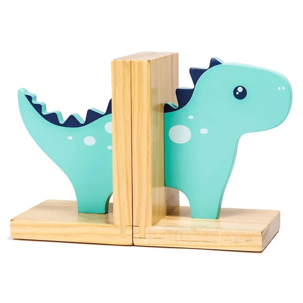 EUREKAKIDS Original and decorative children´s wooden bookends in the shape of a dinosaur