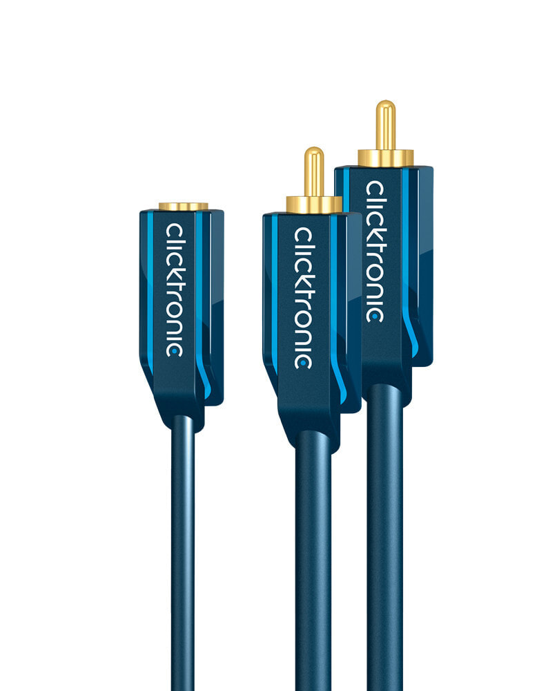 ClickTronic 70493 аудио кабель 0,1 m RCA 3,5 мм Синий