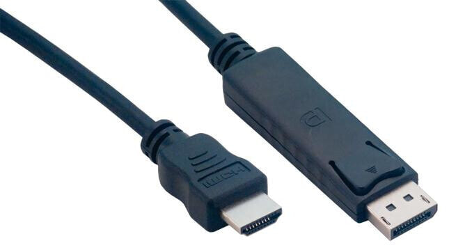 MCL Samar MCL 3m DisplayPort/HDMI - 3 m - DisplayPort - HDMI - Black - Male/Male