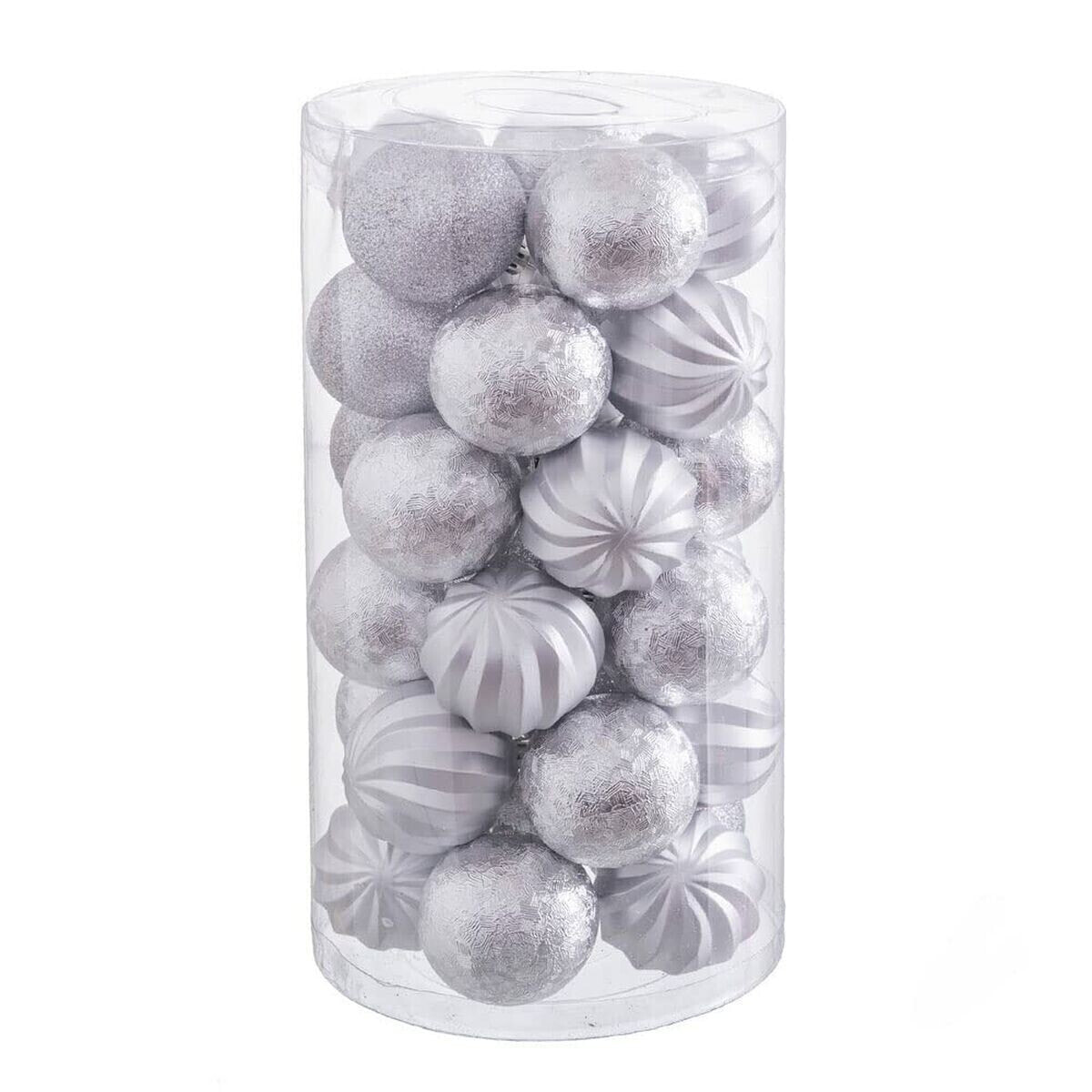 Ёлочные шарики Серебристый Пластик 6 x 6 x 6 cm (30 штук)