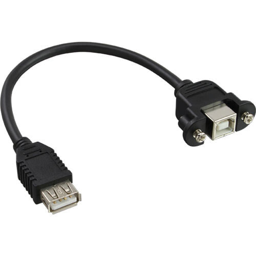 InLine 33441F кабельный разъем/переходник USB 2.0 A USB 2.0 B Черный