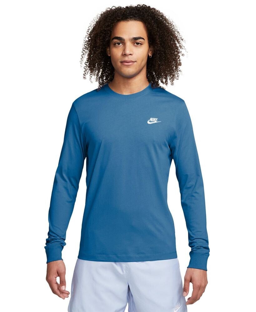 Nike men's Long Sleeve Sportswear Club T-Shirt