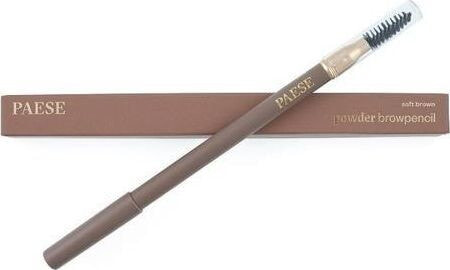 Paese Powder Brow Pencil - Soft Brown Пудровый карандаш для бровей с кистью для приглаживания волосков 1,19 г