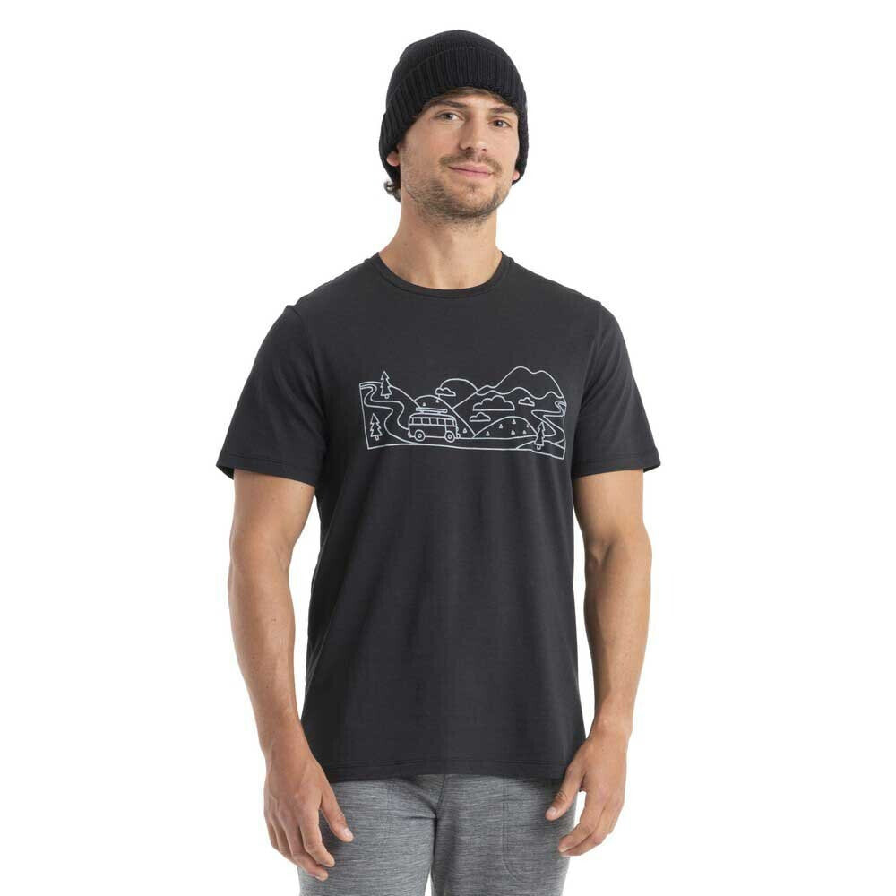 ICEBREAKER Tencel Cotton Combi Ski Trip Merino Short Sleeve T-Shirt