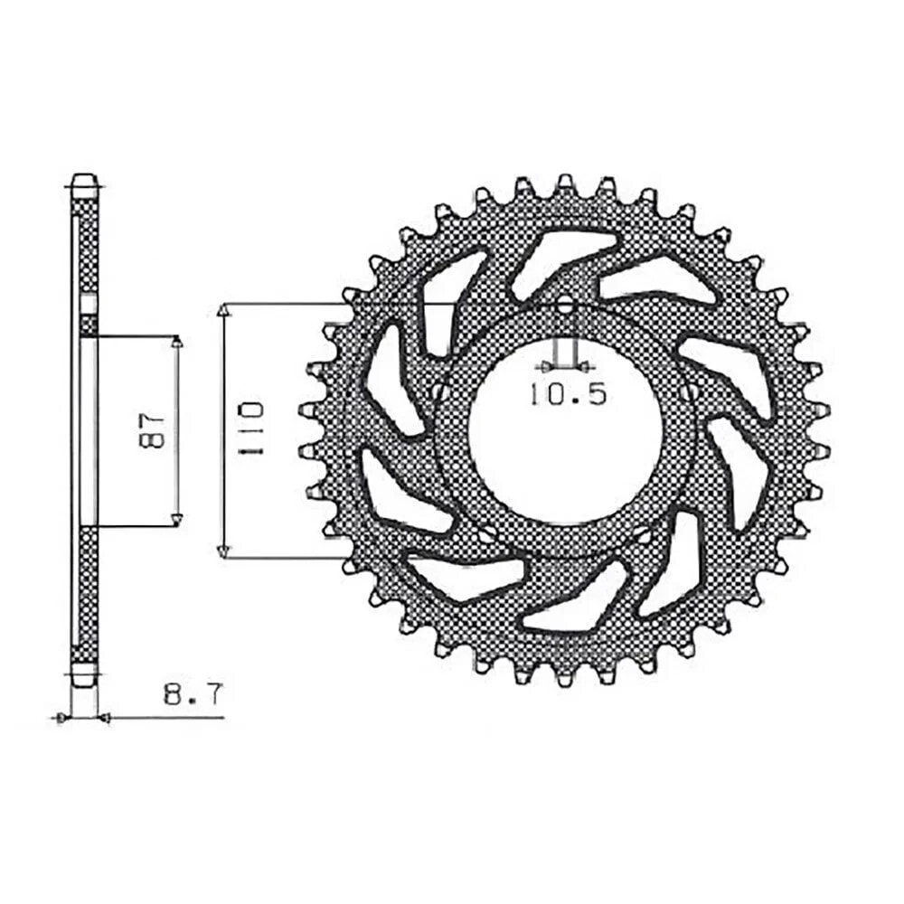 SUNSTAR SPROCKETS 530 Pitch 1-5383-48 Steel Rear Sprocket