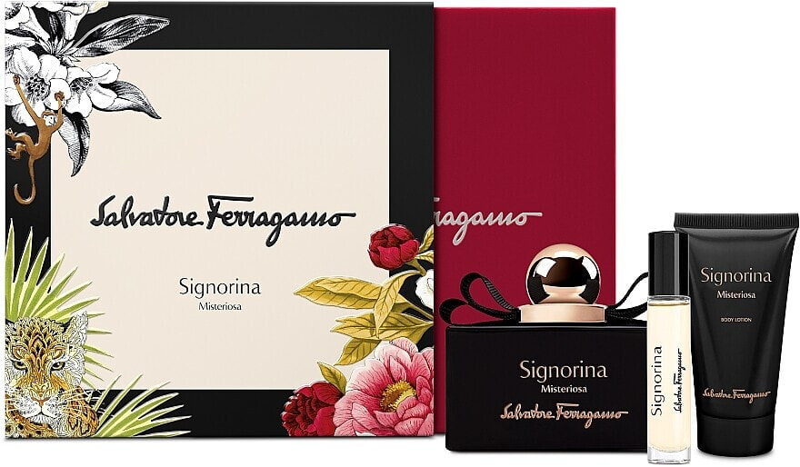 Salvatore Ferragamo Signorina Misteriosa Spring Box - Duftset (Eau de Parfum 100ml + Körperlotion 50ml + Eau de Parfum 10ml)