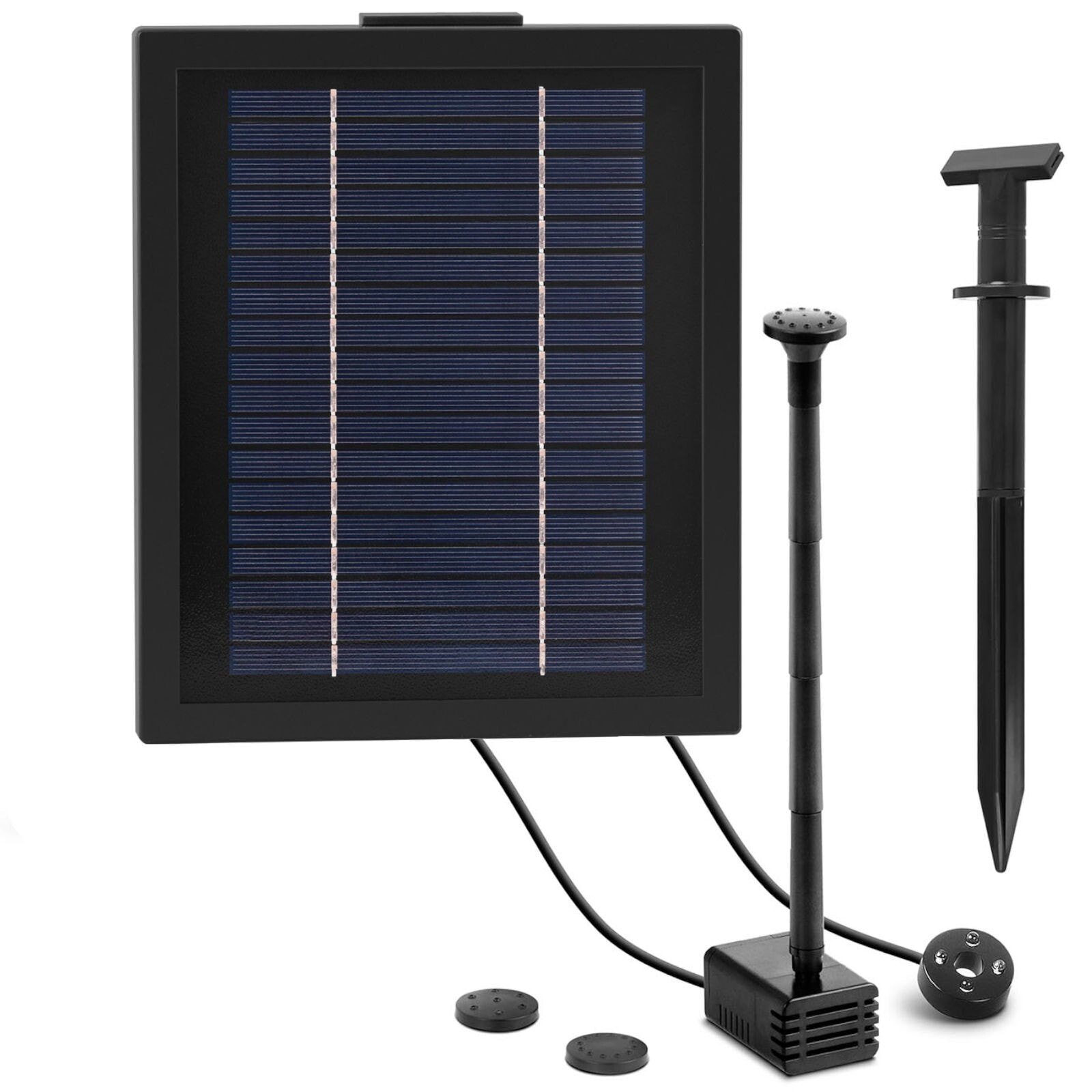 Solar pond water fountain with LED battery 250 l / h 0.75 m 3 W