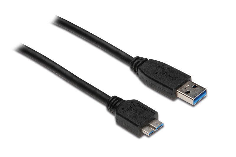 Alcasa USB A - USB Micro B, m - m, 0.5m USB кабель 0,5 m 3.2 Gen 1 (3.1 Gen 1) Micro-USB B Черный 2710-MB005