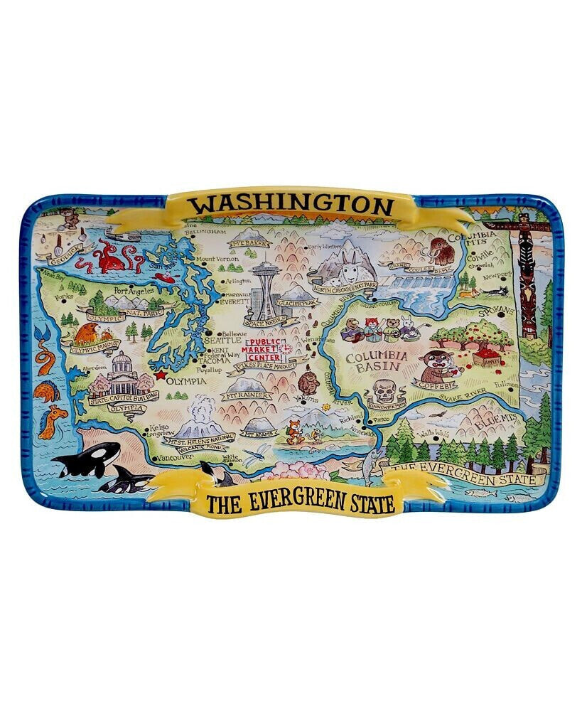 Washington Souvenir Rectangular Platter