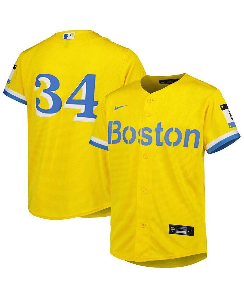 Nike big Boys and Girls David Ortiz Gold Boston Red Sox City Connect Replica Player Jersey