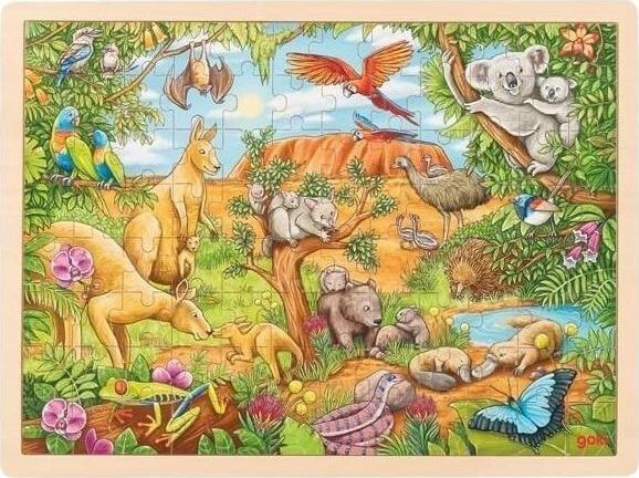 Goki Australian animals Составная картинка-головоломка 96 шт 57441