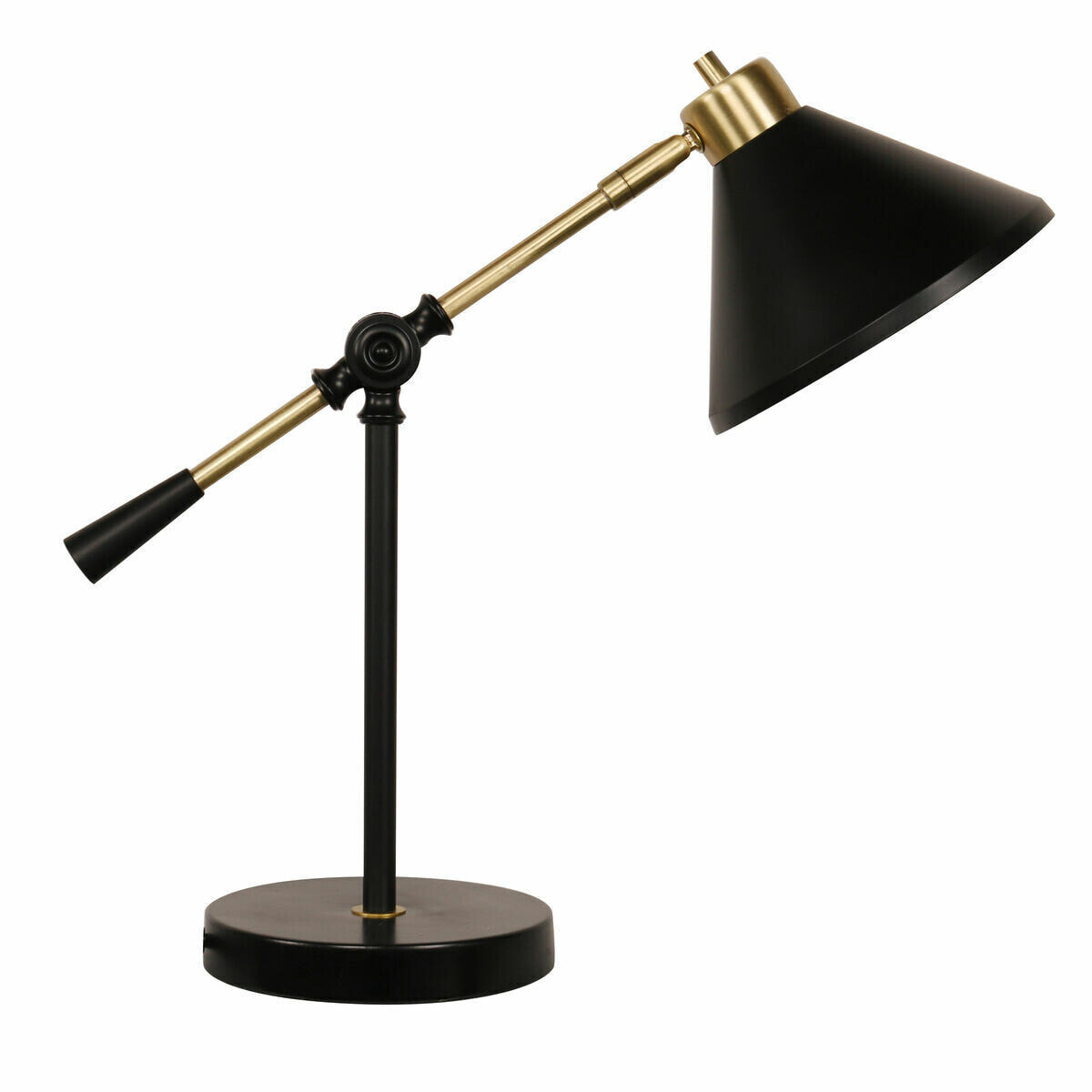 Desk lamp DKD Home Decor Black Golden Metal (17,7 x 38 x 40,6 cm) (17,7 x 44 x 40,6 cm)