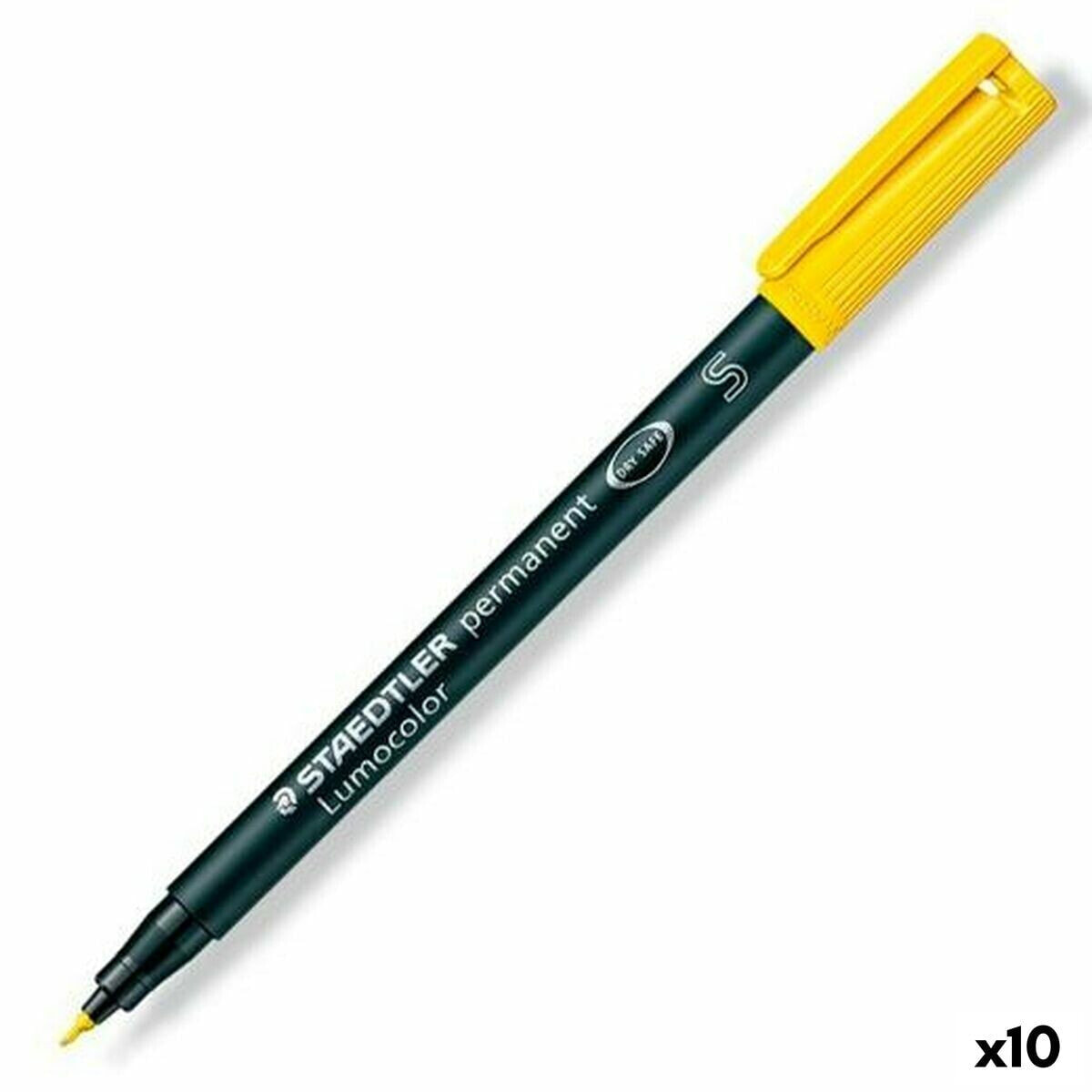 Постоянный маркер Staedtler Lumocolor 313-1 S Жёлтый (10 штук)