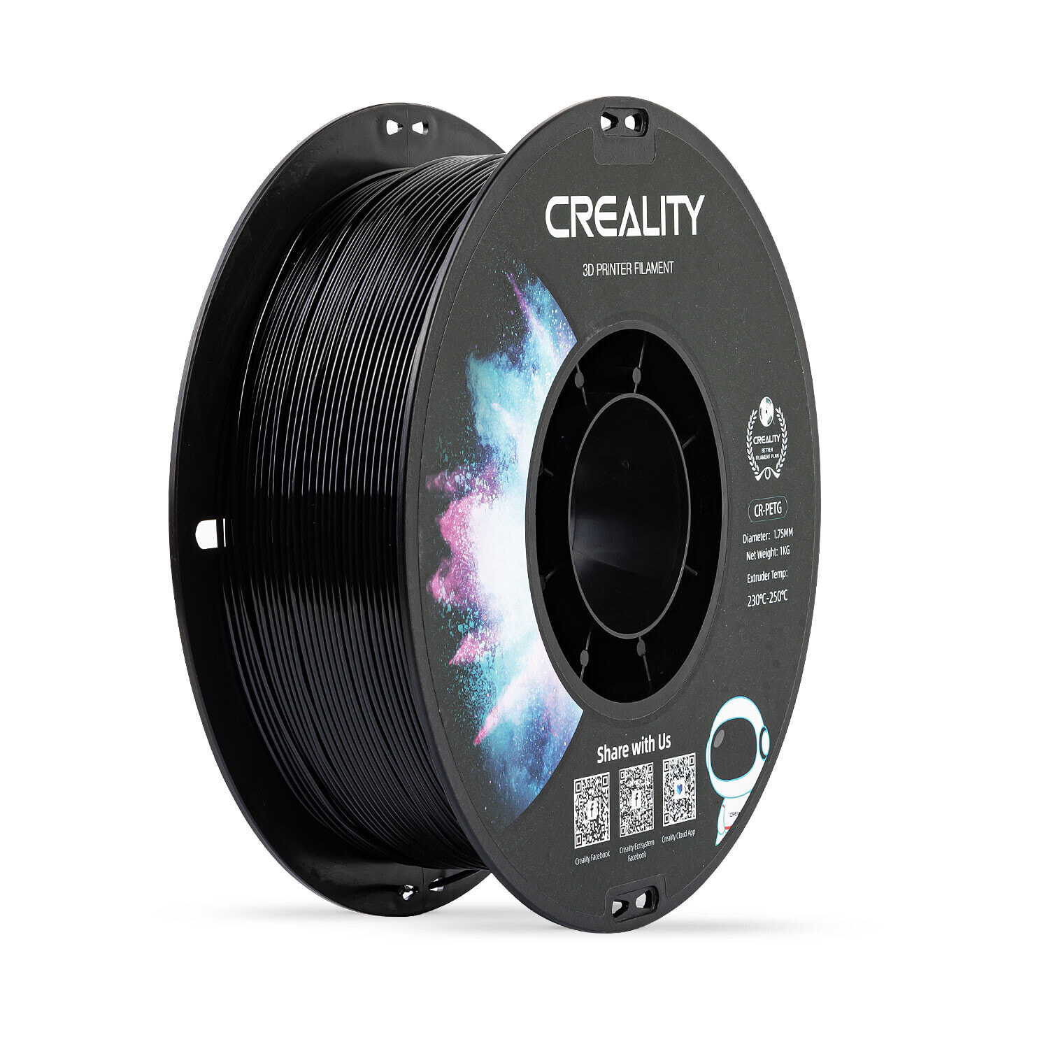 Creality Filament PETG Schwarz 1.75 mm 1 kg