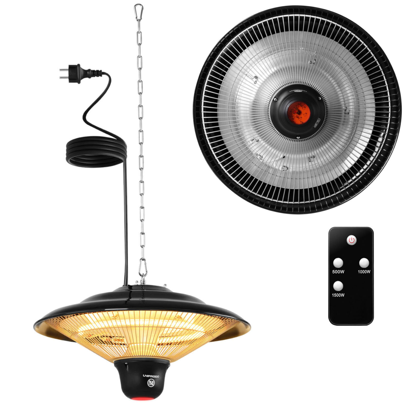 Terrace heating lamp, infrared heater, hanging 1500 W