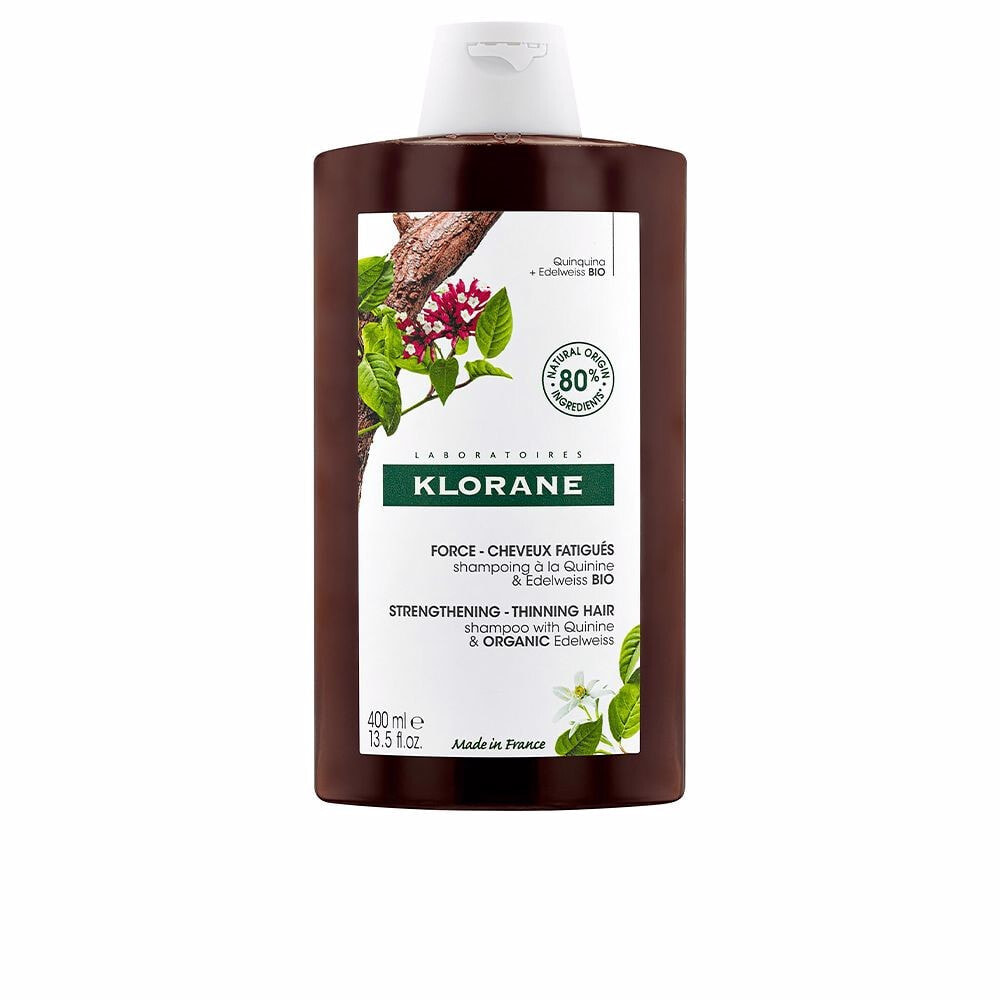 Klorane Strength Tired Hair & Fall Shampoo  Укрепляющий шампунь с хинином для ослабших волос 400 мл