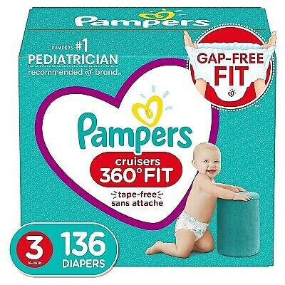Pampers Cruisers 360 Diapers Enormous Pack - Size 3 - 136ct