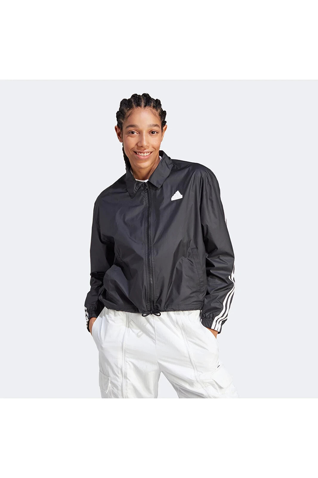 Future Icons 3-Stripes Woven Kadın Siyah Ceket