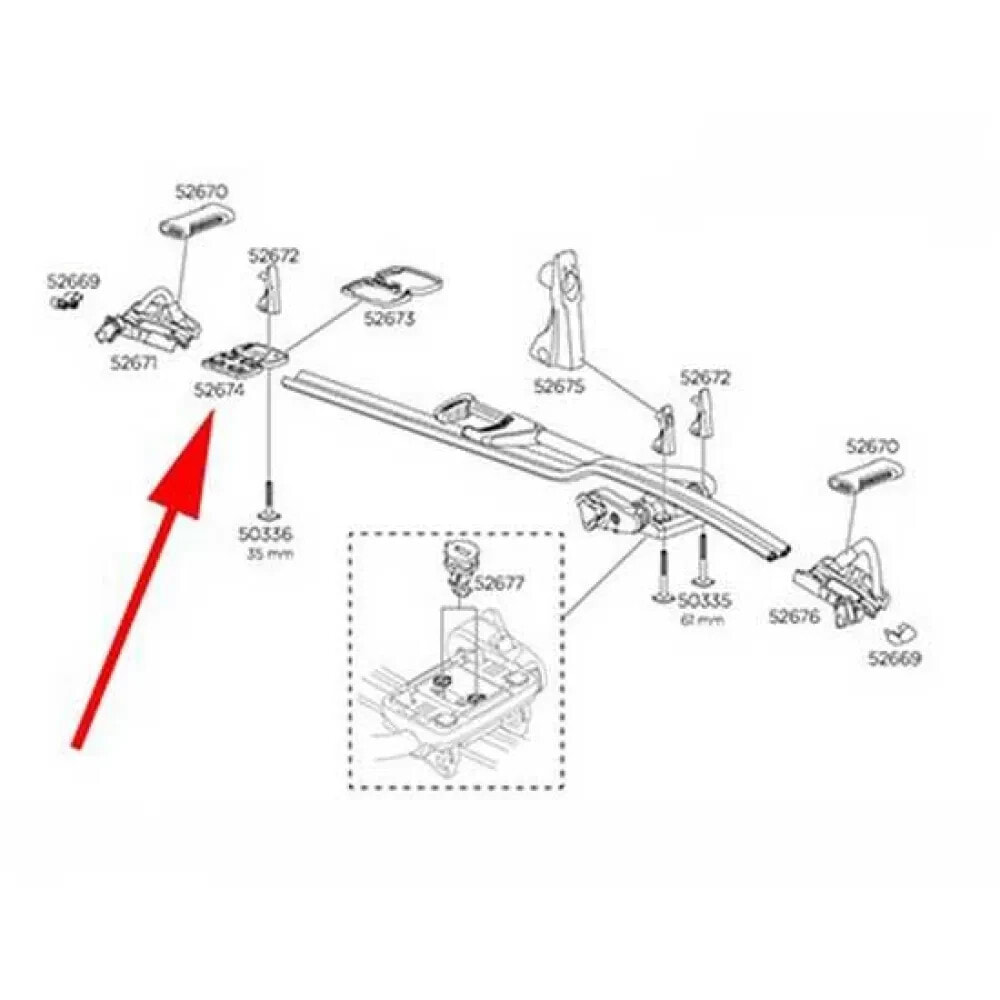 THULE Mounting Bracket Rear Proride598 Spare Part