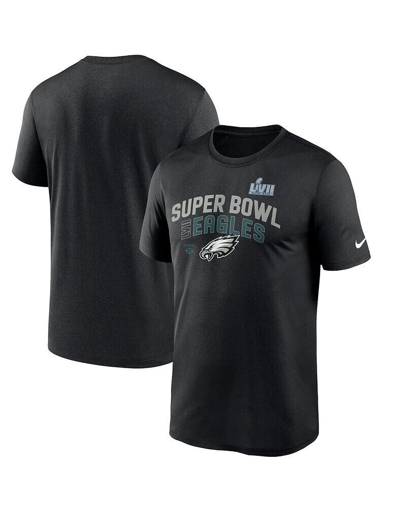 Nike big Boys Black Philadelphia Eagles Super Bowl LVII Lockup T-shirt