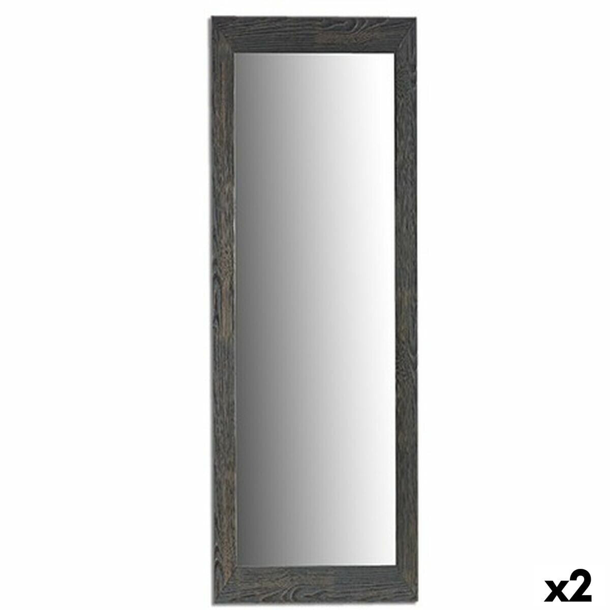 Wall mirror Grey Wood Glass 53,5 x 155,5 x 1,5 cm (2 Units)