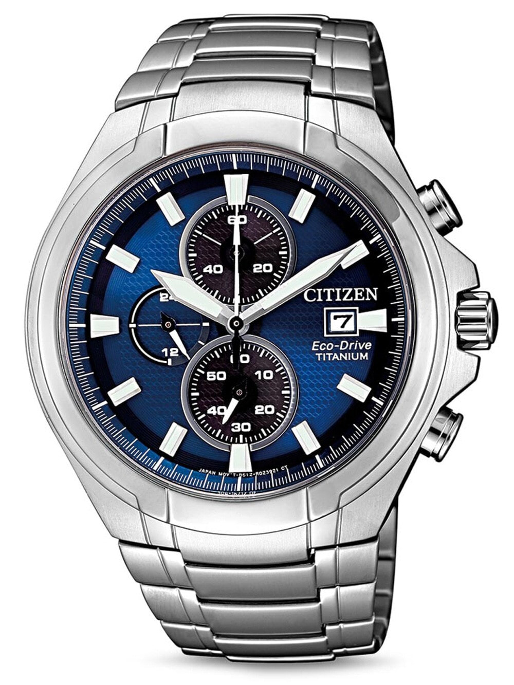 Мужские наручные часы с серебряным браслетом Citizen CA0700-86L Eco-Drive Super-Titanium Chronograph 43mm 10 ATM