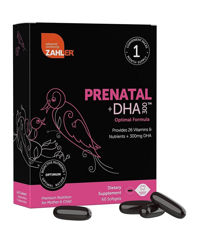 Zahler prenatal Vitamin with DHA & Folate for Mother & Child - 60 Softgels